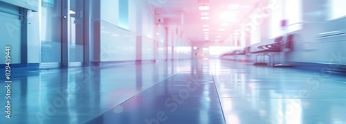 Hospital interior. Medical background. Blurred background