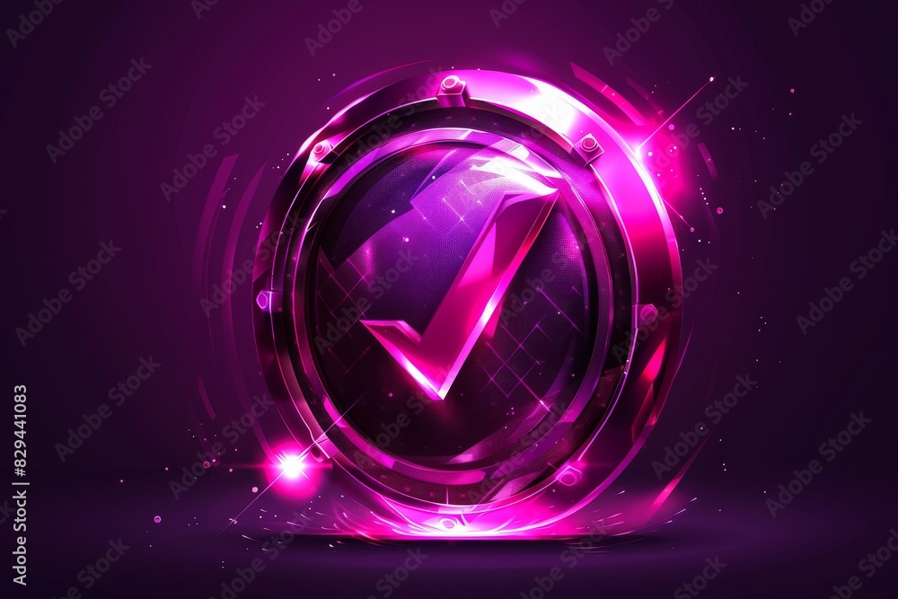 Sleek pink cyber shield spinning in a virtual environment, representing active and dynamic cybersecurity measures in a stylish manner. Sleek pink cyber shield spinning in a virtual environment, representing active and dynamic cybersecurity measures in a stylish manner.