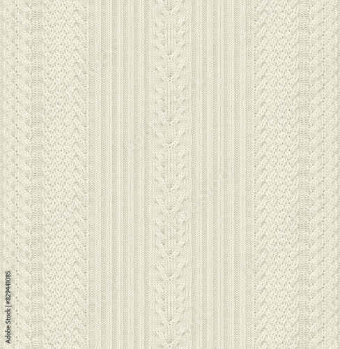 fancy cable knitting fabric textured background