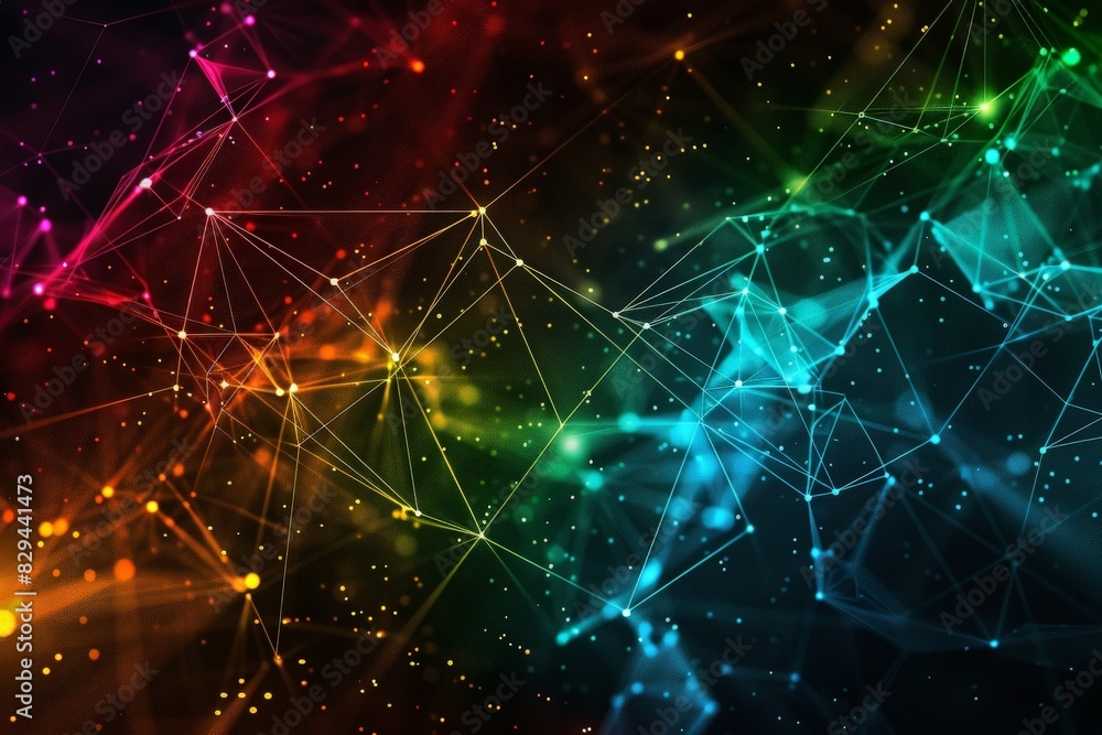 Fototapeta premium Science and Technology Concept, Atomic Structure with Nucleus - a Symbolic Image of Elementary Particle on Black Background. Beautiful simple AI generated image in 4K, unique.