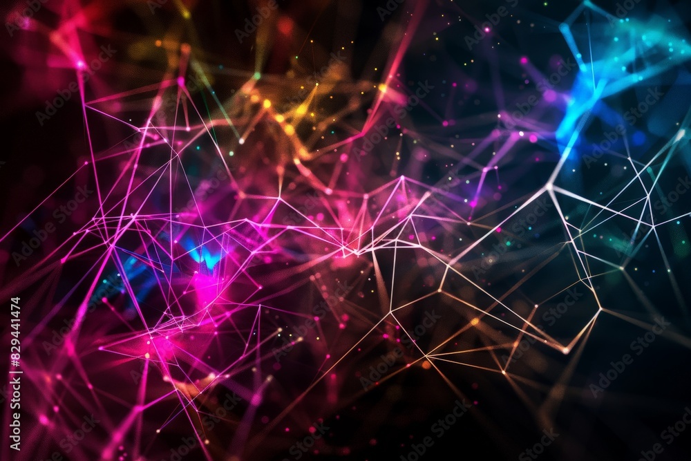Obraz premium Abstract energy sphere with glowing bright particles, atom from energy scientific futuristic hi-tech background. Beautiful simple AI generated image in 4K, unique.