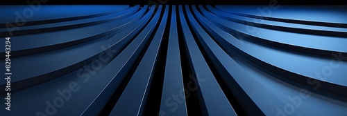 Wallpaper Mural Regular blue and navy blue three-dimensional striped background, black background aspect ratio 3:1, for banner, landing page, website Torontodigital.ca