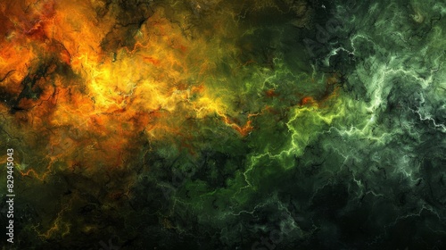  A multicolored background with swirls of black, yellow, and green in the center A separate image features a black background with swirls of orange and yellow photo