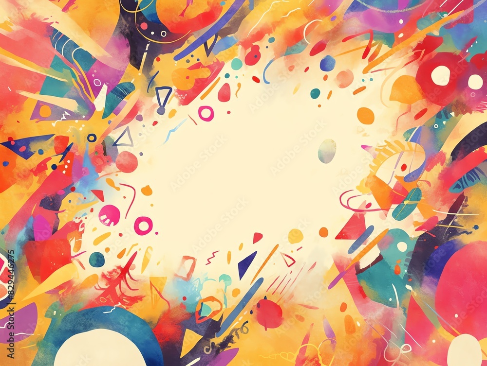 An abstract watercolor painting with bright and cheerful colors An abstract watercolor painting with bright and cheerful colors