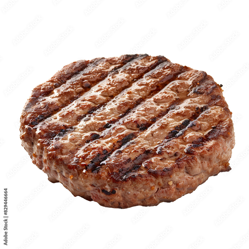 fast food hamburger beef patty and chicken isolated on transparent background fast food hamburger beef patty and chicken isolated on transparent background