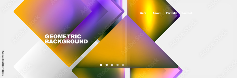 Colorful fluid gradient triangles and squares web site template. Vector Illustration For Wallpaper, Banner, Background, Card, Book Illustration, landing page Colorful fluid gradient triangles and squares web site template. Vector Illustration For Wallpaper, Banner, Background, Card, Book Illustration, landing page