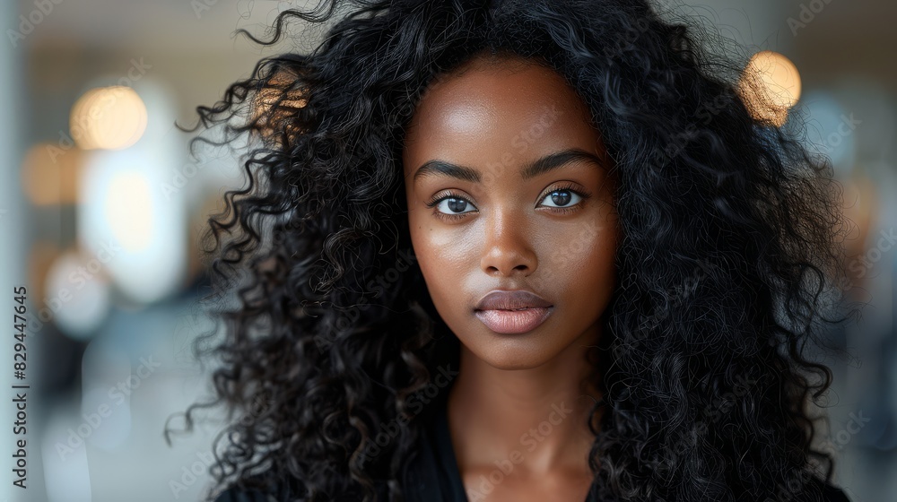 woman with long angular hair blowing out the curls, in the style of rich textures created with Generative AI technology woman with long angular hair blowing out the curls, in the style of rich textures created with Generative AI technology