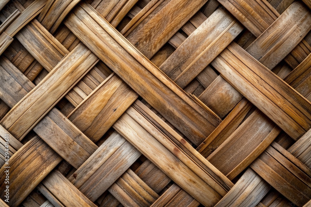 Close up Hand-woven rattan is used to make a surface for a bed.. Beautiful simple AI generated image in 4K, unique. Close up Hand-woven rattan is used to make a surface for a bed.. Beautiful simple AI generated image in 4K, unique.