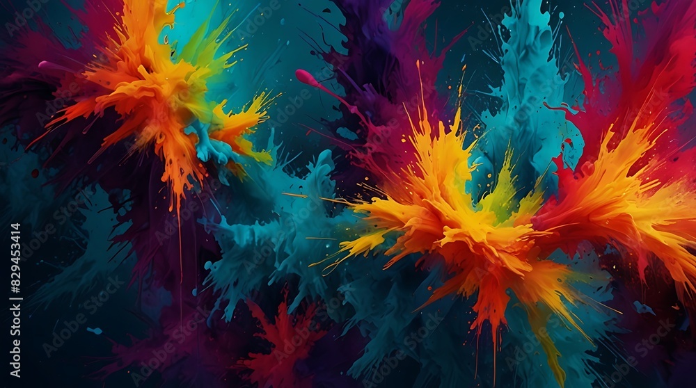 digital painting with bright colors digital painting with bright colors