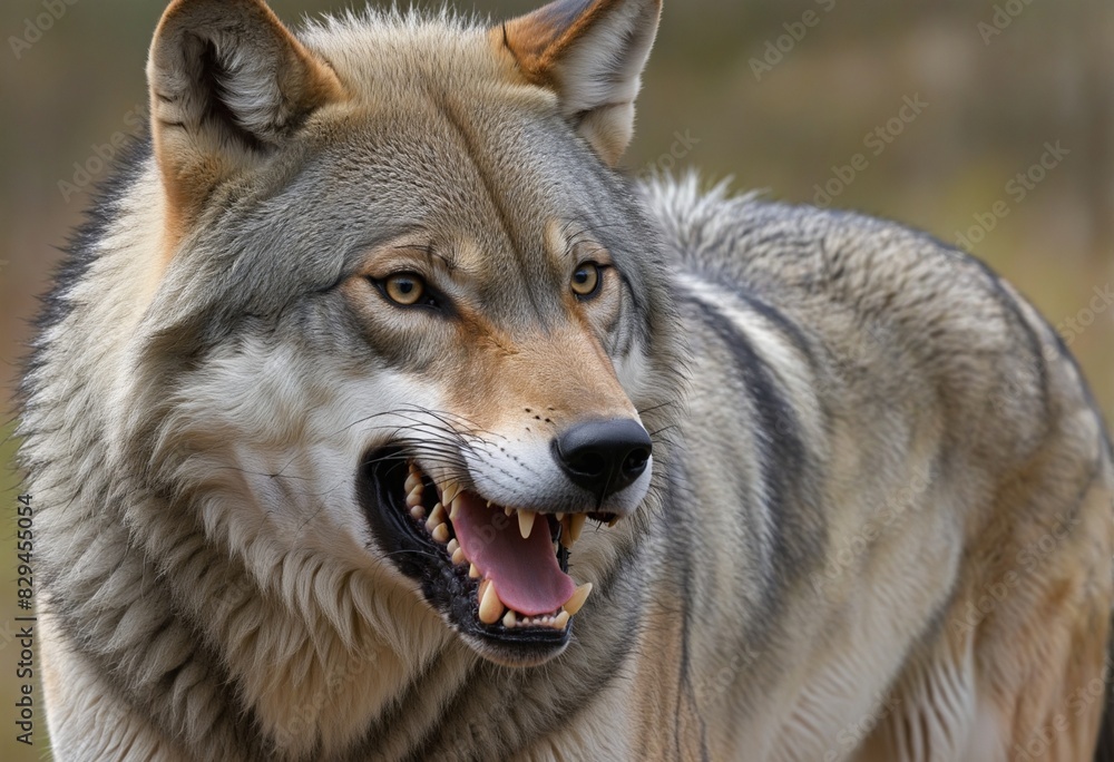 Fototapeta premium close up image of a wolf