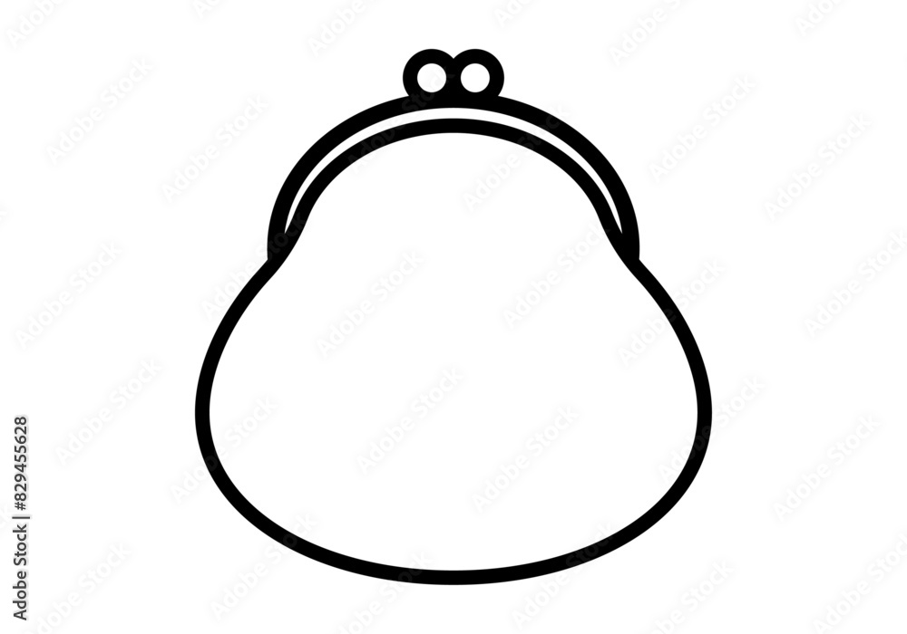 Icono negro de cartera o monedero clásico. Icono negro de cartera o monedero clásico.