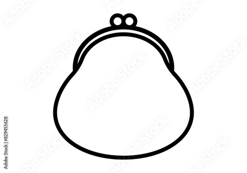 Icono negro de cartera o monedero clásico.