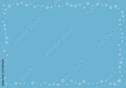 Fondo azul con marco de estrellas azul claras. photo