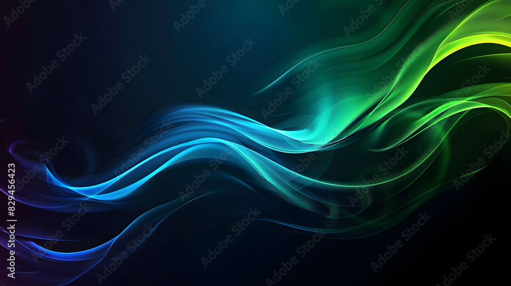 black blue green wave gradient bright light and glow texture background. Generative AI. black blue green wave gradient bright light and glow texture background. Generative AI.