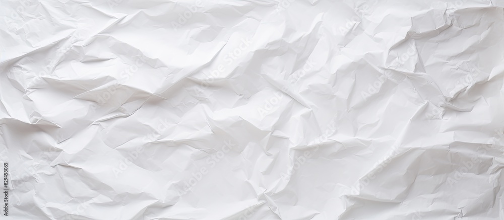 Fototapeta premium Paper texture Crumpled White Top view. copy space available