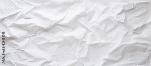 Paper texture Crumpled White Top view. copy space available