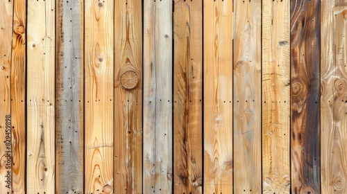  A close-up of a wooden fence with a bird perched atop, and another bird sitting calmly on the fence's peak photo