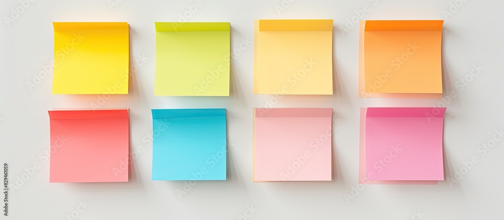 color blank sticky notes in box isolated on white background clipping path. copy space available color blank sticky notes in box isolated on white background clipping path. copy space available