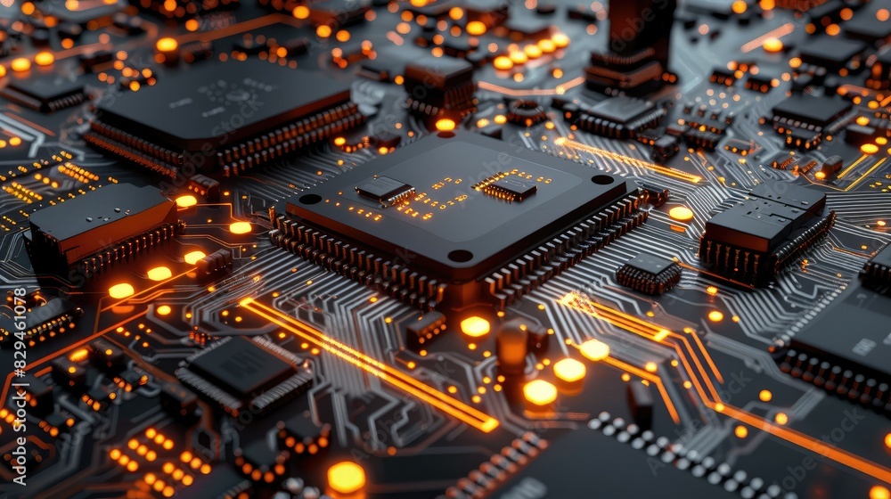 Glowing microchips in digital circuitry