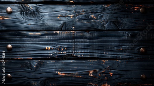 rusted metal rivets affix the top and sides