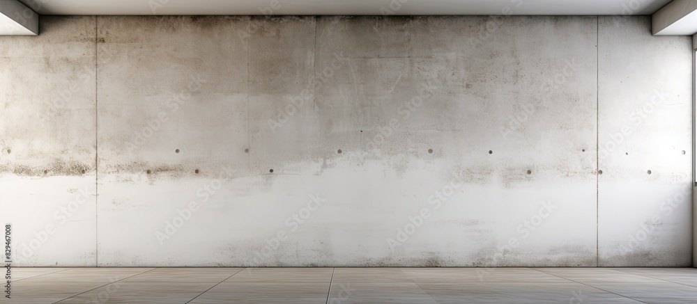 The concrete ceiling has been transformed into a white expanse ready to be adorned with visuals or text in a copy space image The concrete ceiling has been transformed into a white expanse ready to be adorned with visuals or text in a copy space image