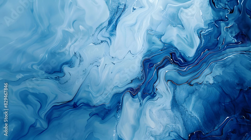 Blue watercolor abstract background. Generative AI.