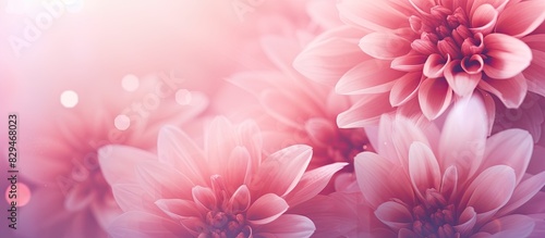 A pink floral abstract background with a blurred effect is shown in the copy space image © StockKing