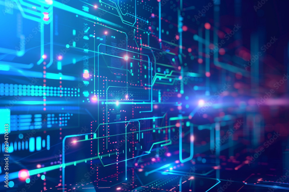Advanced digital systems are represented by the vibrant azure hues in this abstract networking vector. Advanced digital systems are represented by the vibrant azure hues in this abstract networking vector.