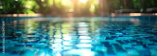 Swimming pool background. Blurred background