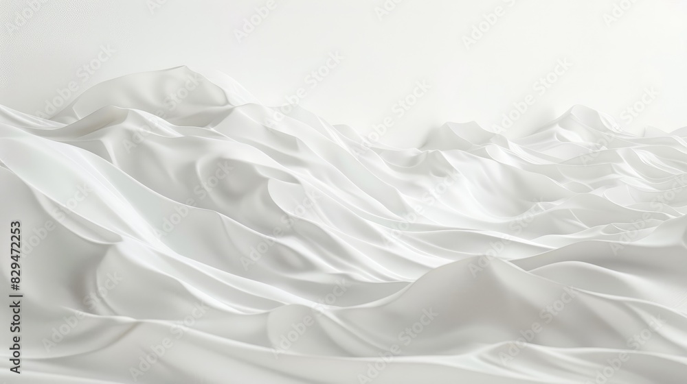 Obraz premium A clean white background with a faint wave pattern, offering a hint of movement without overwhelming the design