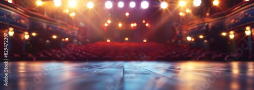 Theater scene. Theater background. Blurred background