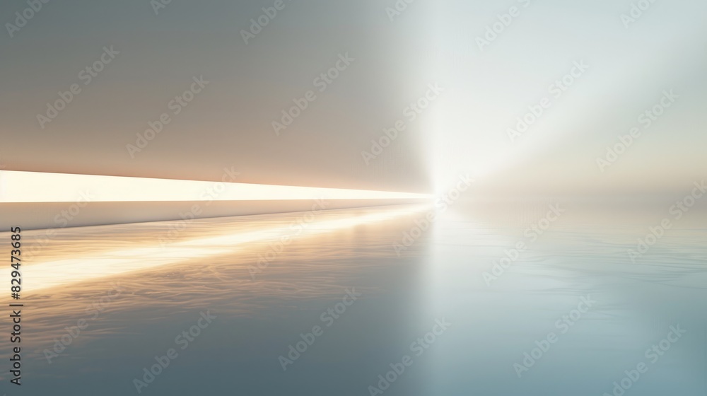 A minimalist abstract background with subtle light beams creating a serene and tranquil atmosphere,