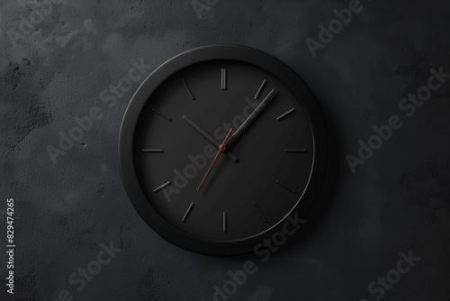 Red alarm clock close-up isolated on dark background with red gradient.. Beautiful simple AI generated image in 4K, unique.