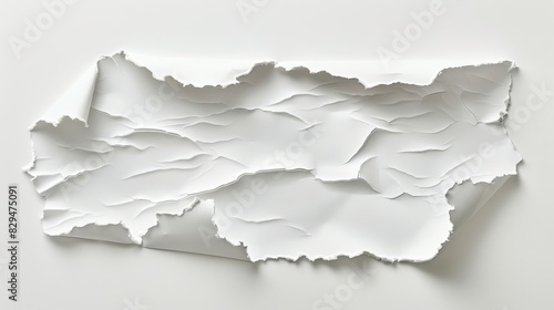  A map of Indiana  cut from paper  positioned on a white surface against a white backdrop