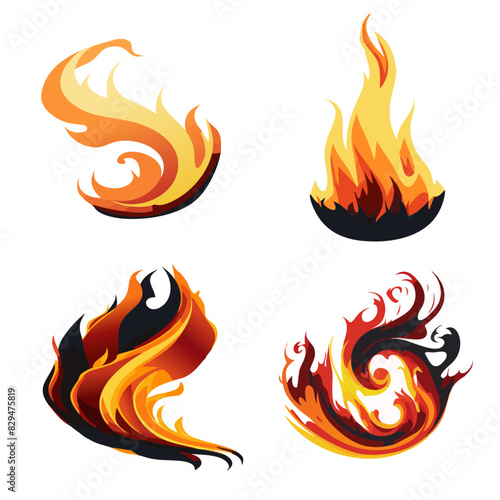 かっこいい炎のセット