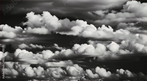 Clouds in the black sky