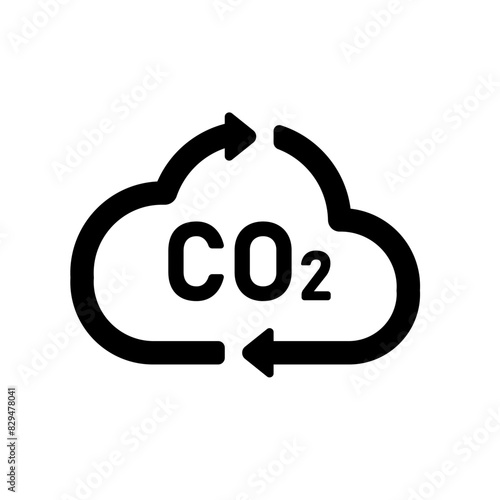 Vector icon illustration with ecology theme (carbon neutral)