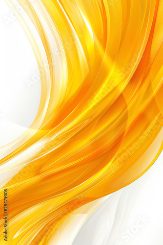 Yellow Curved Vector Background