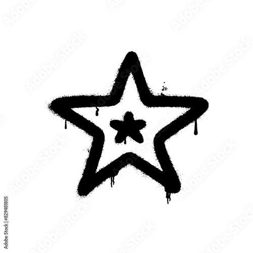 Spray Star Graffiti Spray isolated on white background.