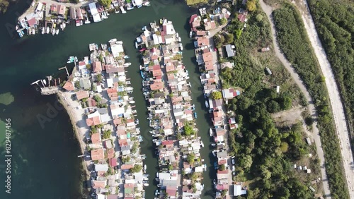 Aerial view of Chengene Skele - Fishing Village (Ribarsko Selishte) near city of Burgas, Bulgaria  photo