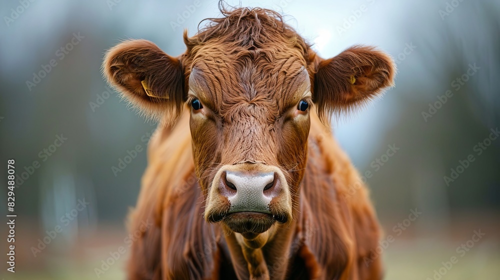 portrait of cow looking at the camera with angry face portrait of cow looking at the camera with angry face
