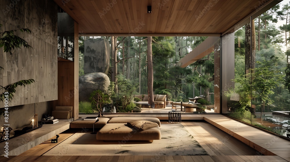 Immersed in Nature's Symphony: A High-Design Forest Oasis Where Tranquility Meets Modern Aesthetics, Capturing the Essence of Serenity and Elegance in Every Branch and Leaf. Immersed in Nature's Symphony: A High-Design Forest Oasis Where Tranquility Meets Modern Aesthetics, Capturing the Essence of Serenity and Elegance in Every Branch and Leaf.