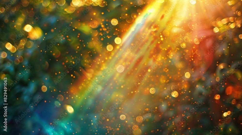 Its as if the sun has exploded into a burst of color as a fire rainbow arcs through the sky with brilliant intensity.