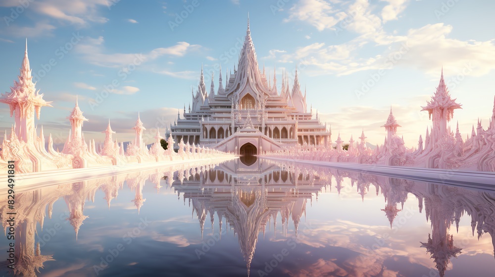 Obraz premium Experience the aweinspiring beauty of Thai temples through mesmerizing photographs