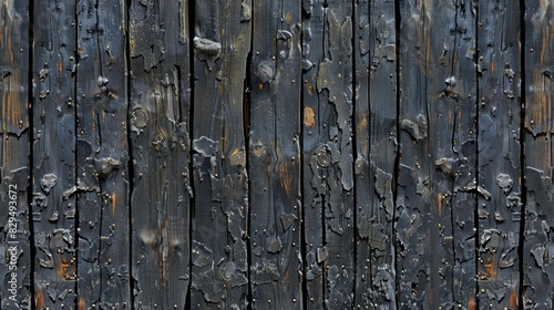 metal rivets affixing planks, rivets along its edge On the opposite side, a stop sign stands photo