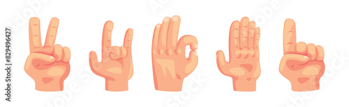 Human Hand Gesture and Pose with Finger Vector Set