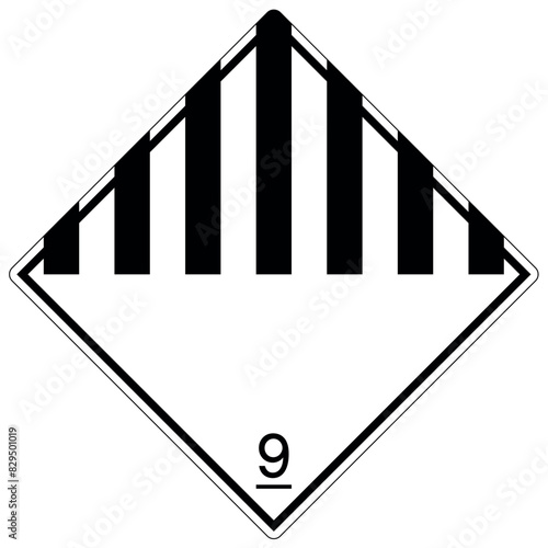 International wordless placard class 9 misc dangerous goods photo