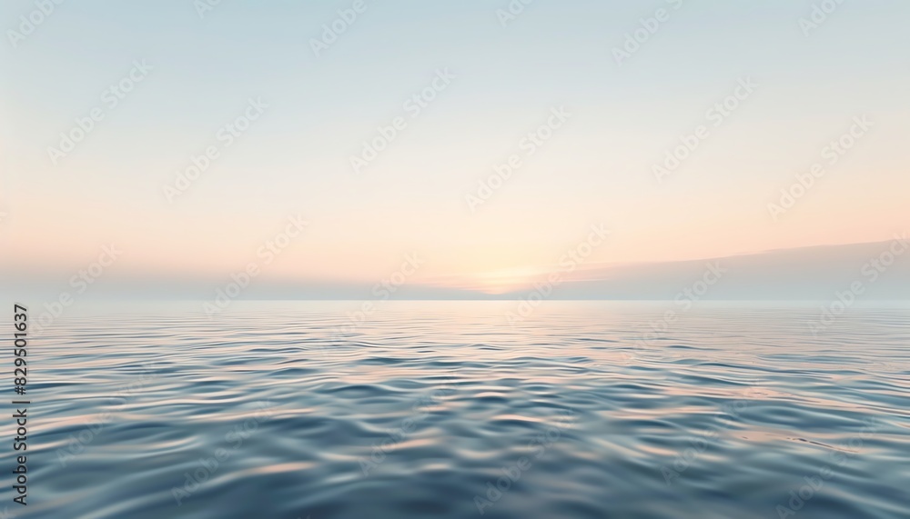 Serene ocean view with calm waters and a soft, pastel sky at sunrise or sunset, evoking peace and tranquility in nature's beauty. Serene ocean view with calm waters and a soft, pastel sky at sunrise or sunset, evoking peace and tranquility in nature's beauty.