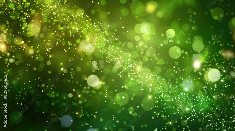 Abstract green background with sparkling glitter Abstract green background with sparkling glitter