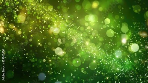 Abstract green background with sparkling glitter © 2rogan
